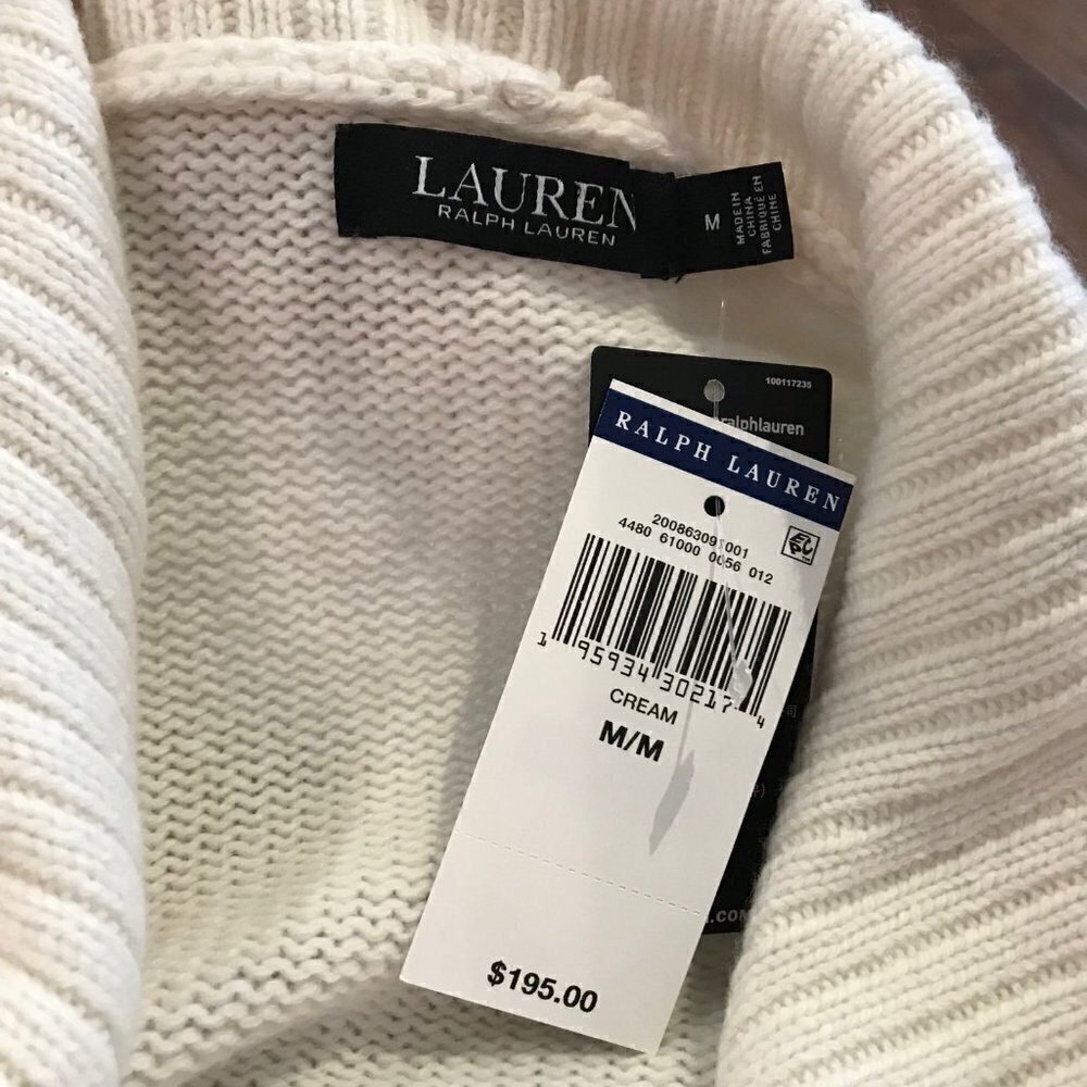 NWT Lauren Ralph Lauren open waterfall Cardigan - Picture 3 of 5